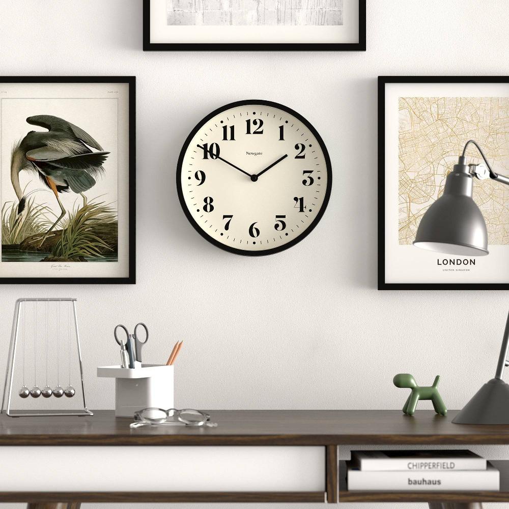 Newgate Watches Newgate Number Four Wall Clock In Black