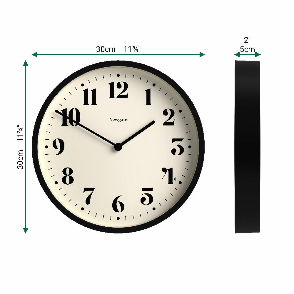 Newgate Watches Newgate Number Four Wall Clock In Black