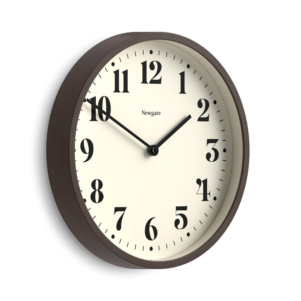 Newgate Watches Newgate Number Four Wall Clock In Dark Faux Wood