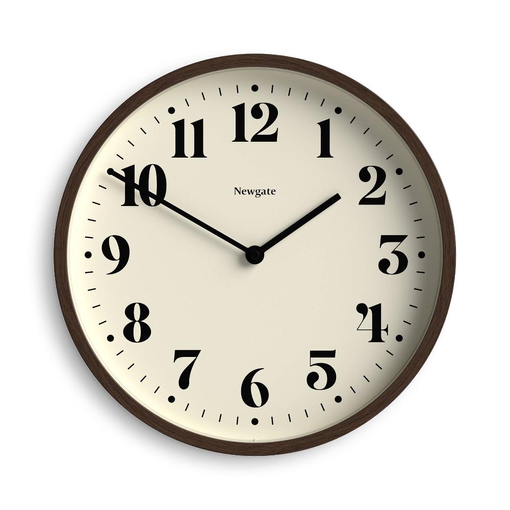 newgate watches Newgate Number Four wall clock in dark faux wood