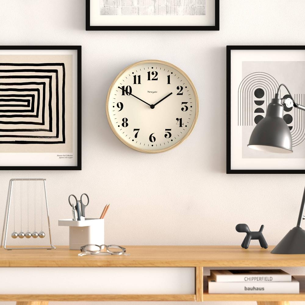 Newgate Watches Newgate Number Four Wall Clock In Medium Faux Wood