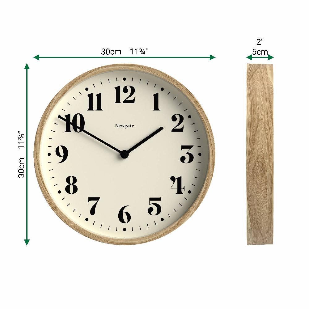 Newgate Watches Newgate Number Four Wall Clock In Medium Faux Wood