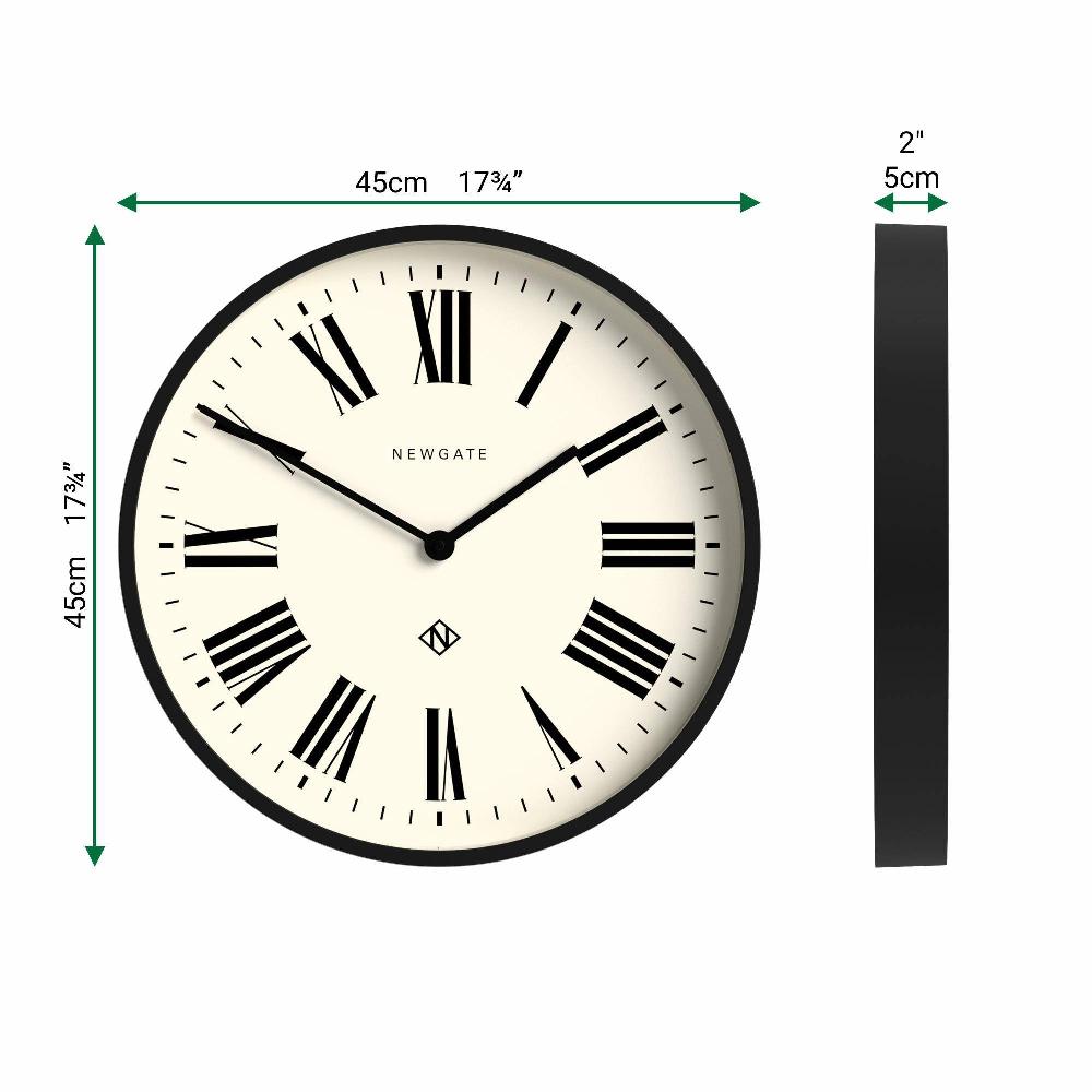 Newgate Watches Newgate Number Two Italian Wall Clock In Black