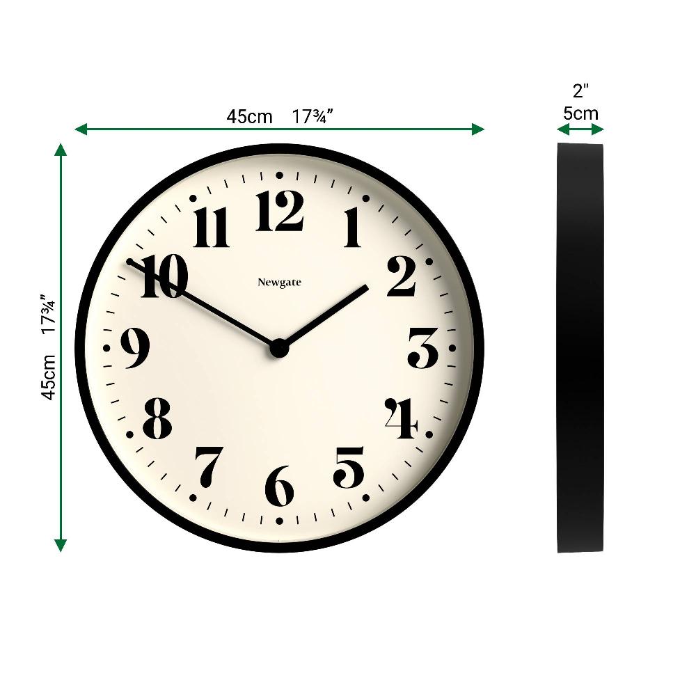 Newgate Watches Newgate Number Two Wall Clock In Black