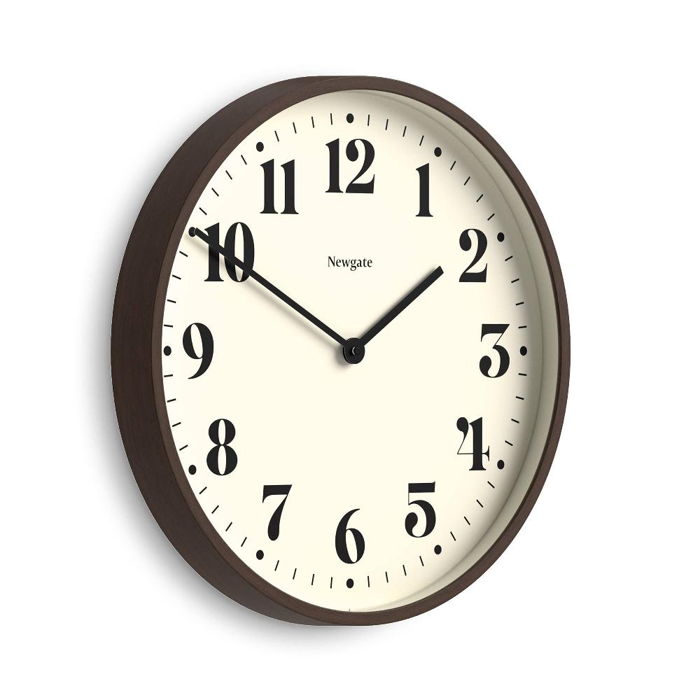 Newgate Watches Newgate Number Two Wall Clock In Faux Dark Wood