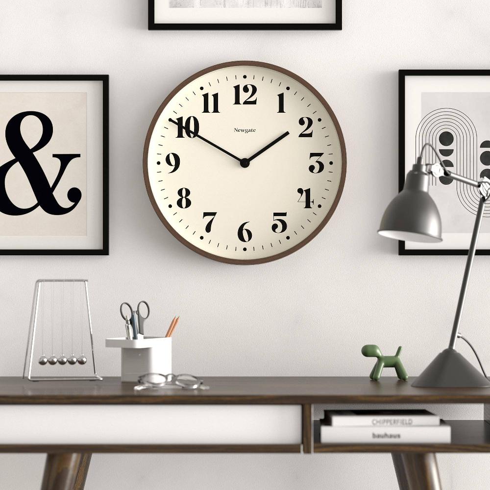 Newgate Watches Newgate Number Two Wall Clock In Faux Dark Wood