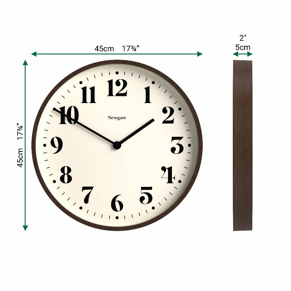 Newgate Watches Newgate Number Two Wall Clock In Faux Dark Wood