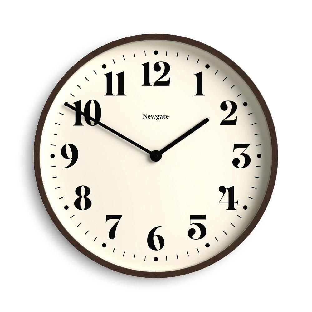 newgate watches Newgate Number Two wall clock in faux dark wood