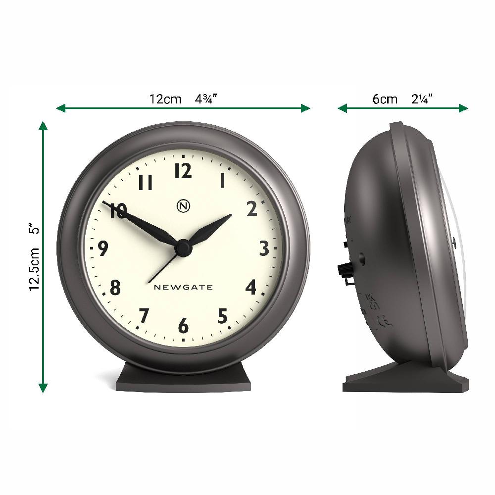 Newgate Watches Newgate Pacific Alarm Clock In Graphite