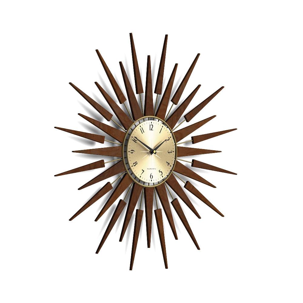Newgate Watches Newgate Pluto Wall Clock In Dark Wood