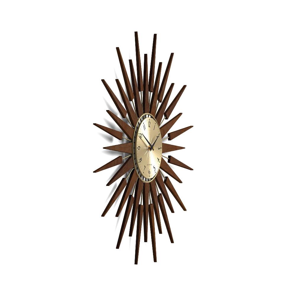 Newgate Watches Newgate Pluto Wall Clock In Dark Wood