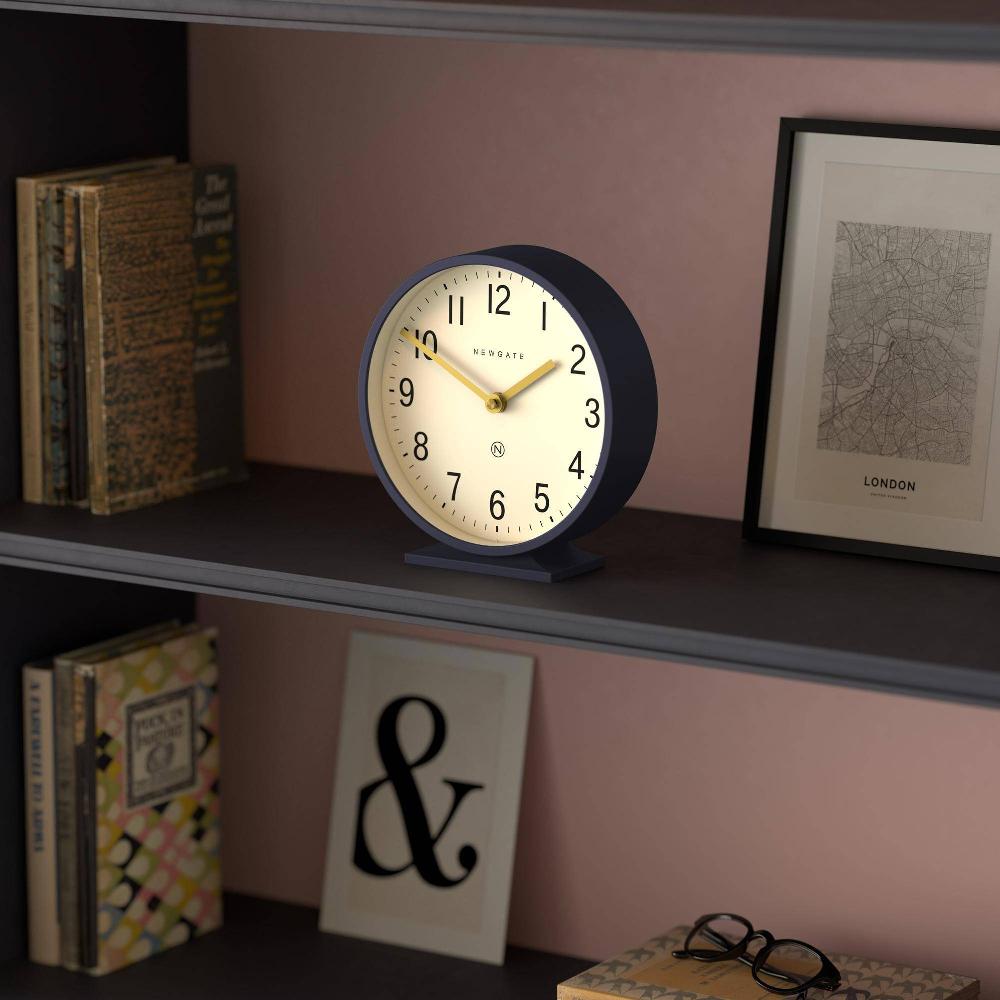 Newgate Watches Newgate Q Mantel Clock In Petrol Blue