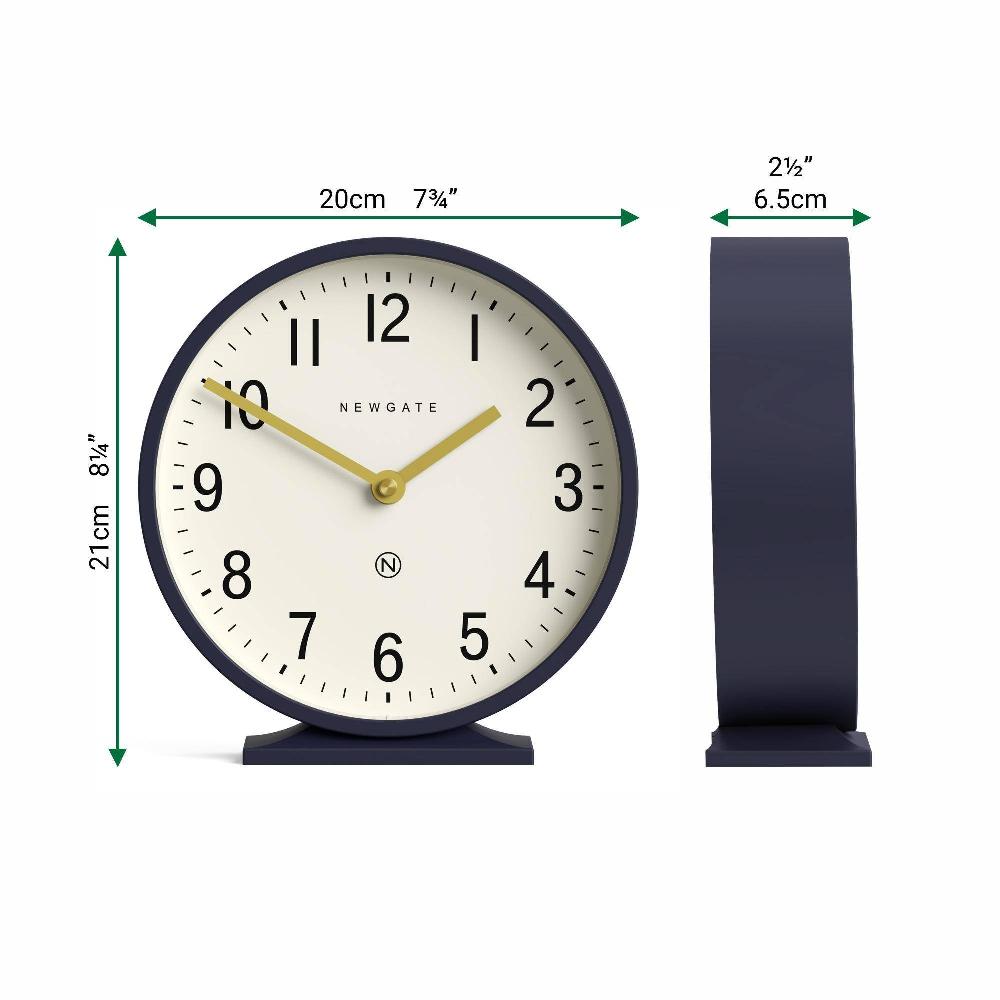 Newgate Watches Newgate Q Mantel Clock In Petrol Blue