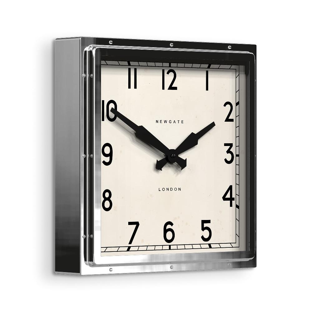 Newgate Watches Newgate Quad Wall Clock In Stainless Steel