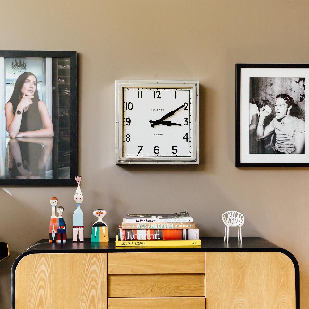 Newgate Watches Newgate Quad Wall Clock In Stainless Steel