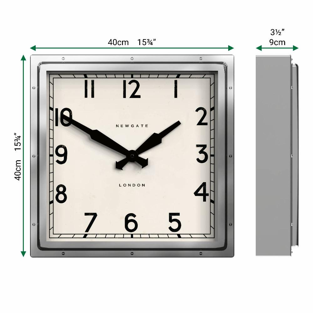 Newgate Watches Newgate Quad Wall Clock In Stainless Steel
