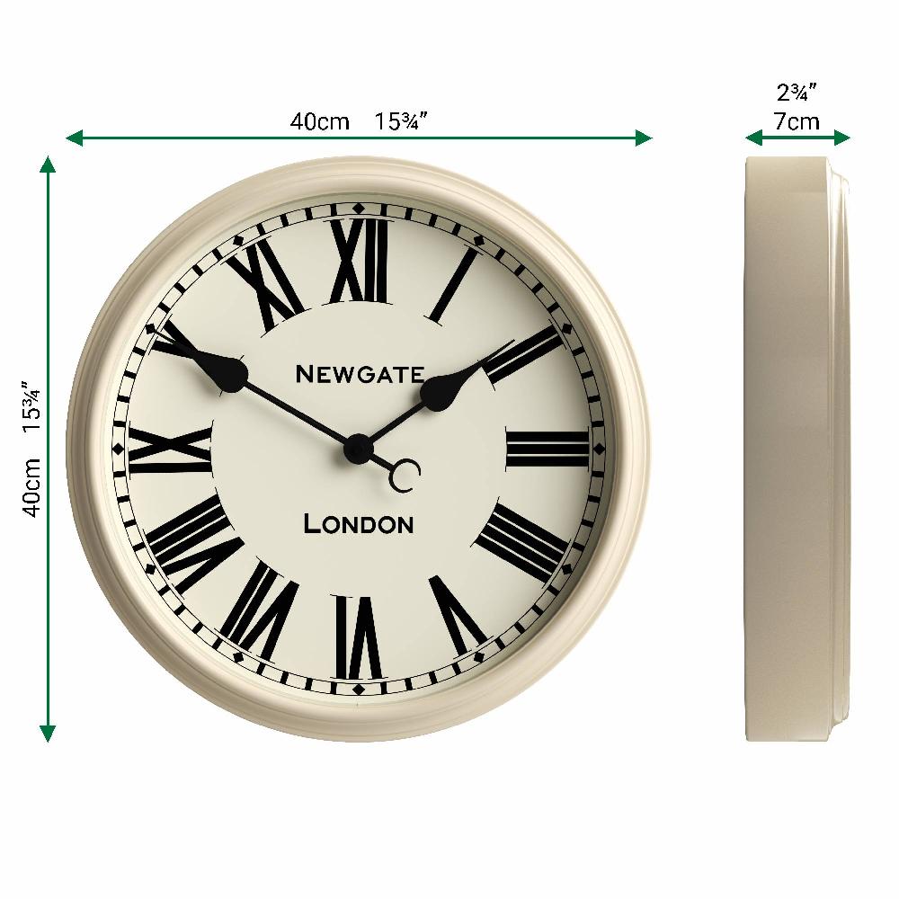 Newgate Watches Newgate Spitalfields Wall Clock In Gloss Cream