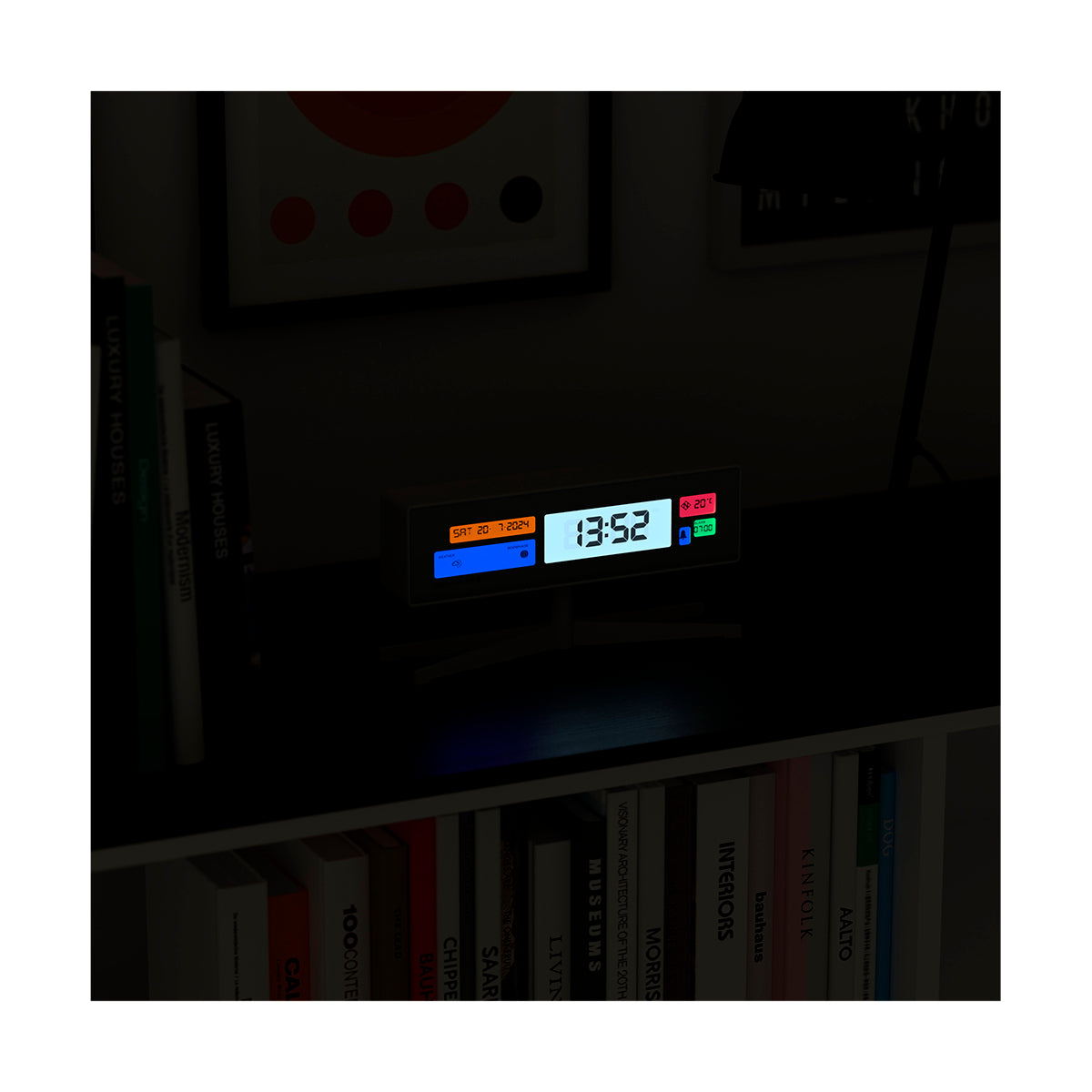 Newgate Watches Newgate Supergenius LCD Clock In White