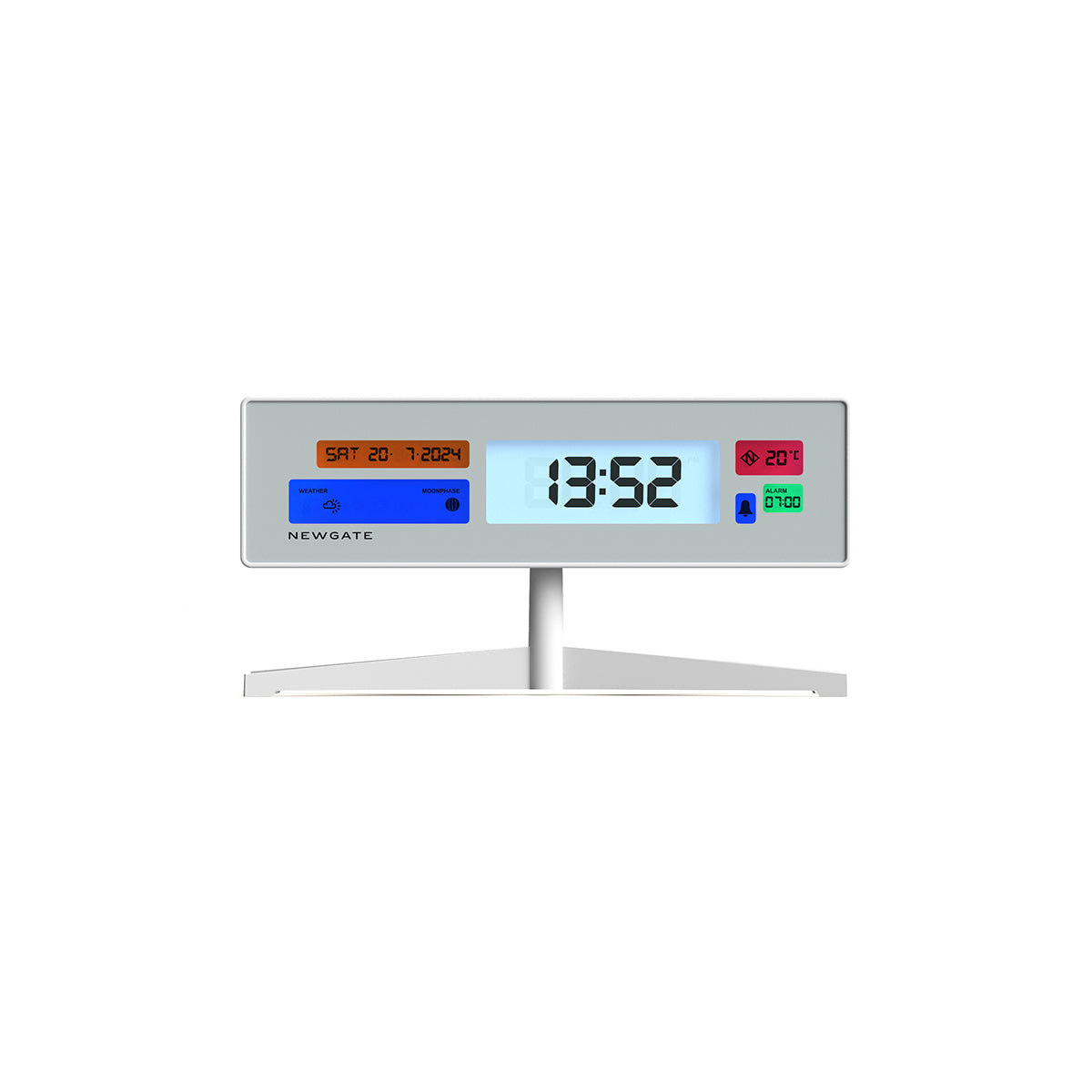 newgate watches Newgate Supergenius LCD clock in white