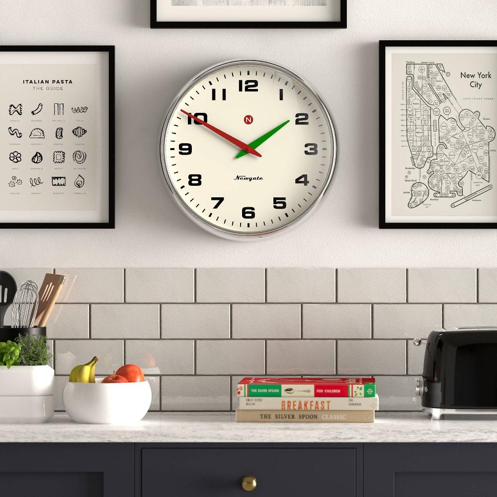Newgate Watches Newgate Superstore Wall Clock In Chrome