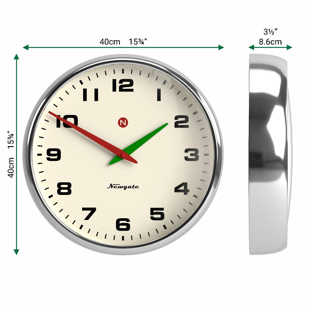 Newgate Watches Newgate Superstore Wall Clock In Chrome