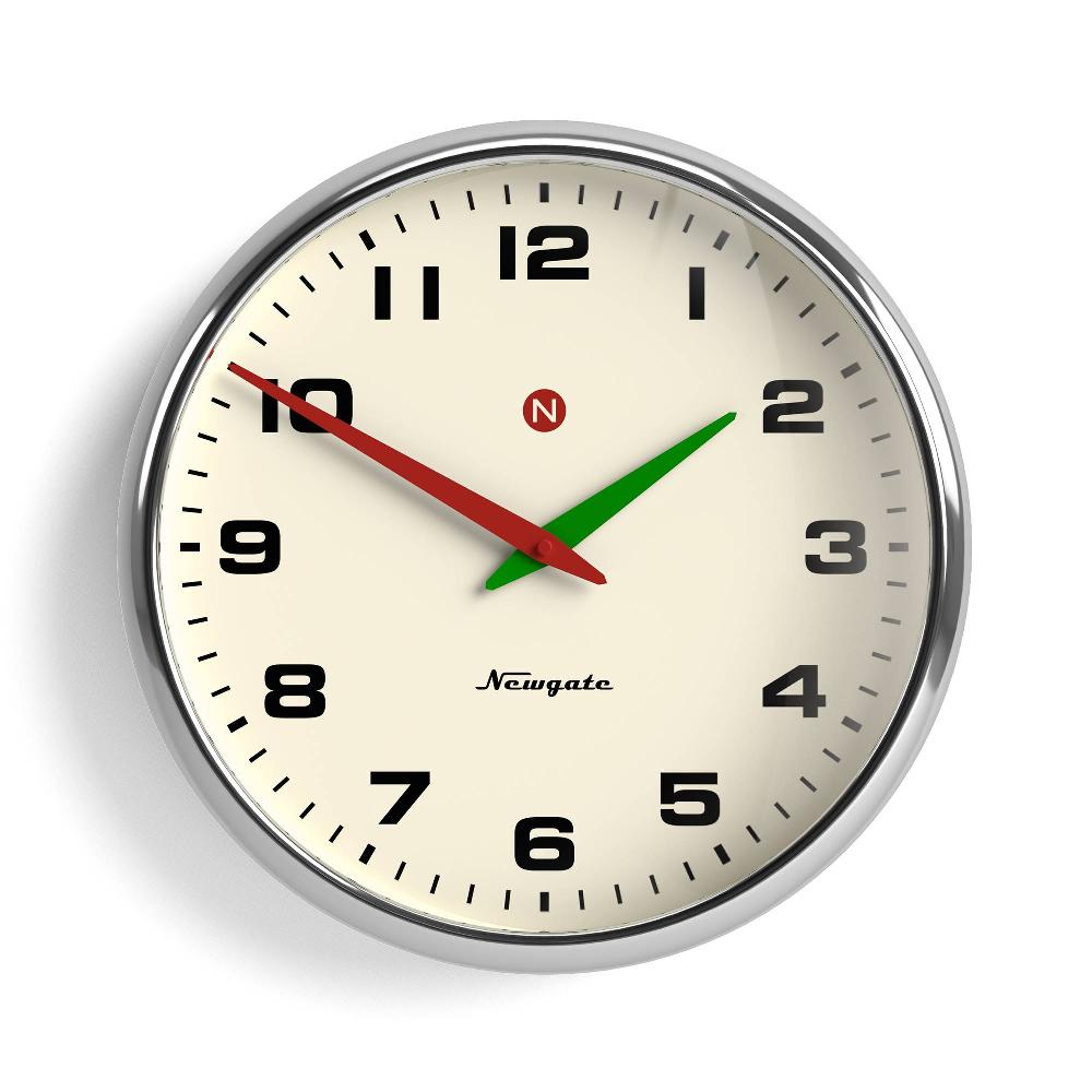 newgate watches Newgate Superstore wall clock in chrome