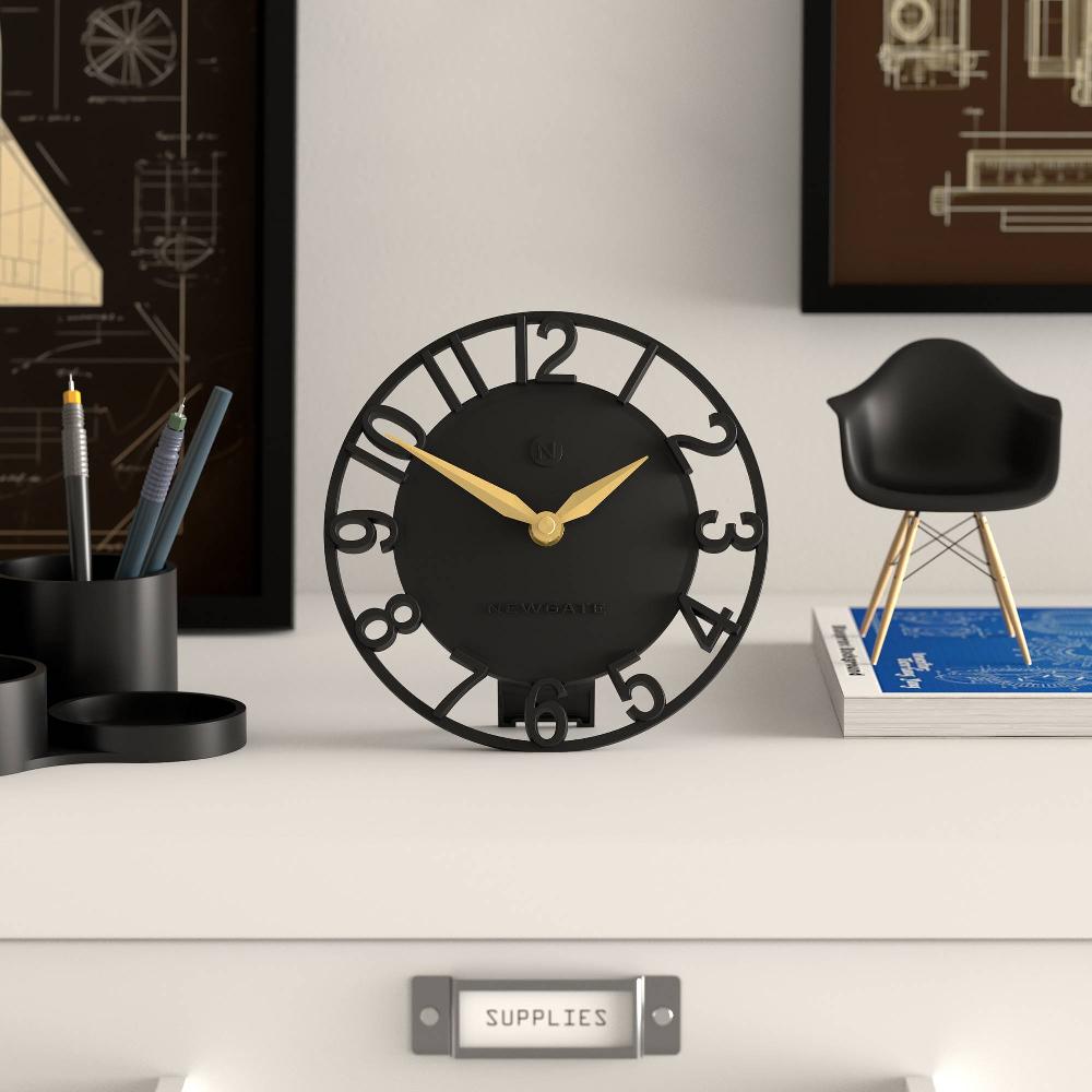 Newgate Watches Newgate Timewarp Mantel Clock In Black