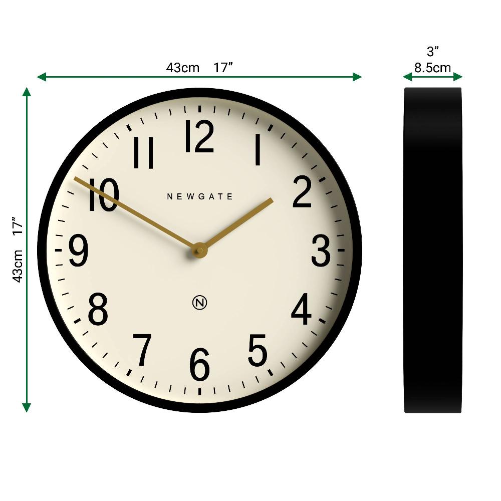Newgate Watches Newgate Universal Arabic Wall Clock In Black