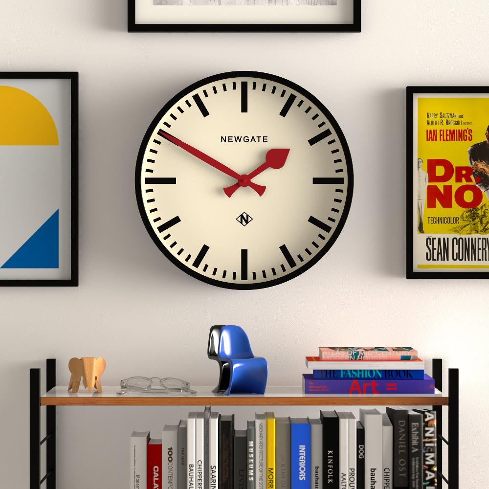 Newgate Watches Newgate Universal Railway Wall Clock In Black