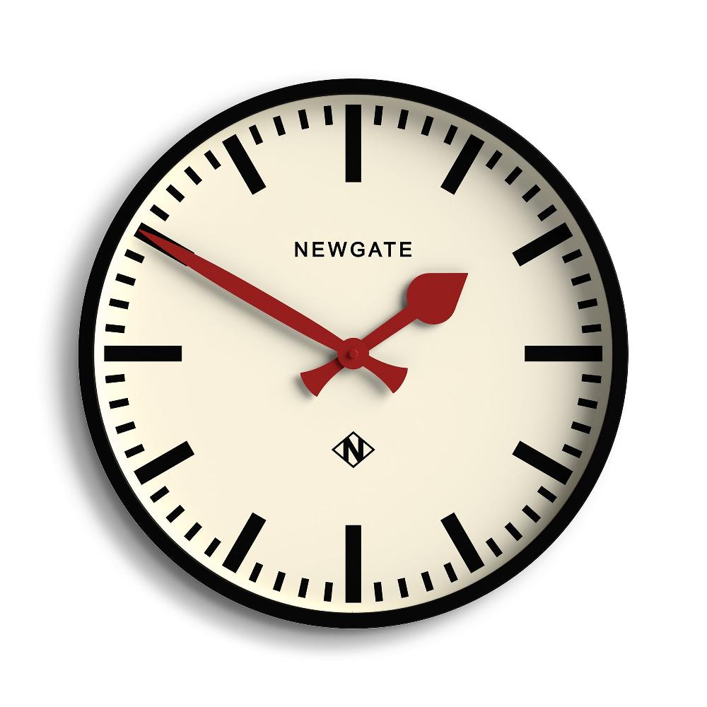 newgate watches Newgate Universal railway wall clock in black