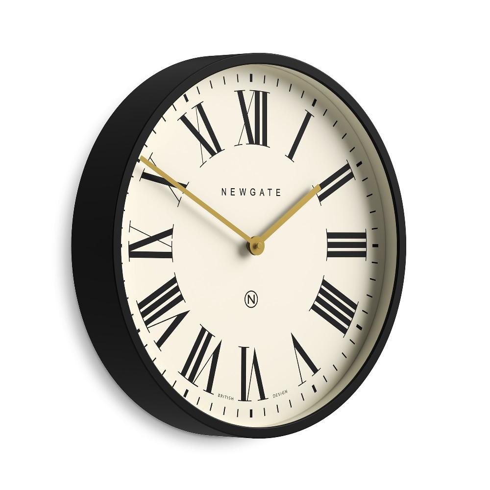 Newgate Watches Newgate Universal Roman Wall Clock In Black