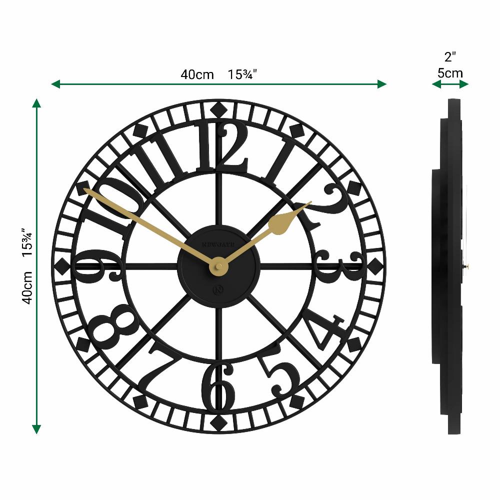 Newgate Watches Newgate Warehouse Wall Clock In Black