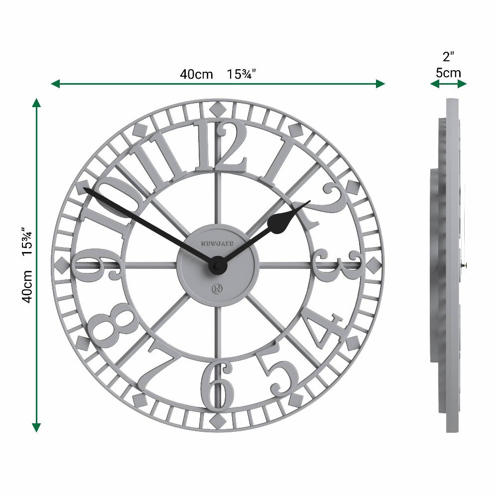 Newgate Watches Newgate Warehouse Wall Clock In Grey