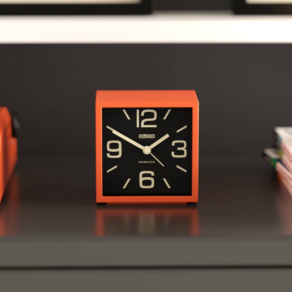 Newgate Watches Newgate Cube Alarm Clock In Orange