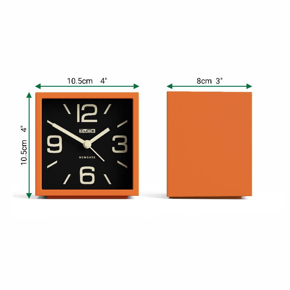 Newgate Watches Newgate Cube Alarm Clock In Orange