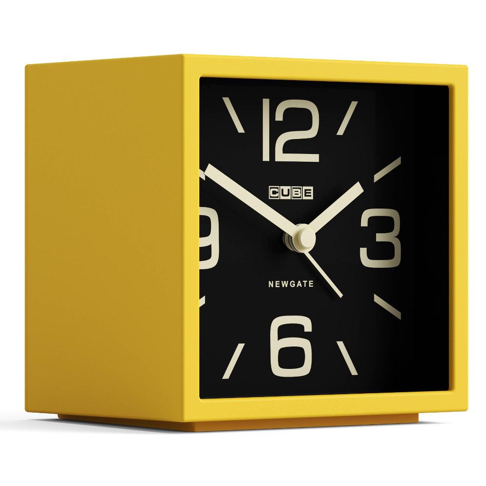 Newgate Watches Newgate Cube Alarm Clock In Yellow