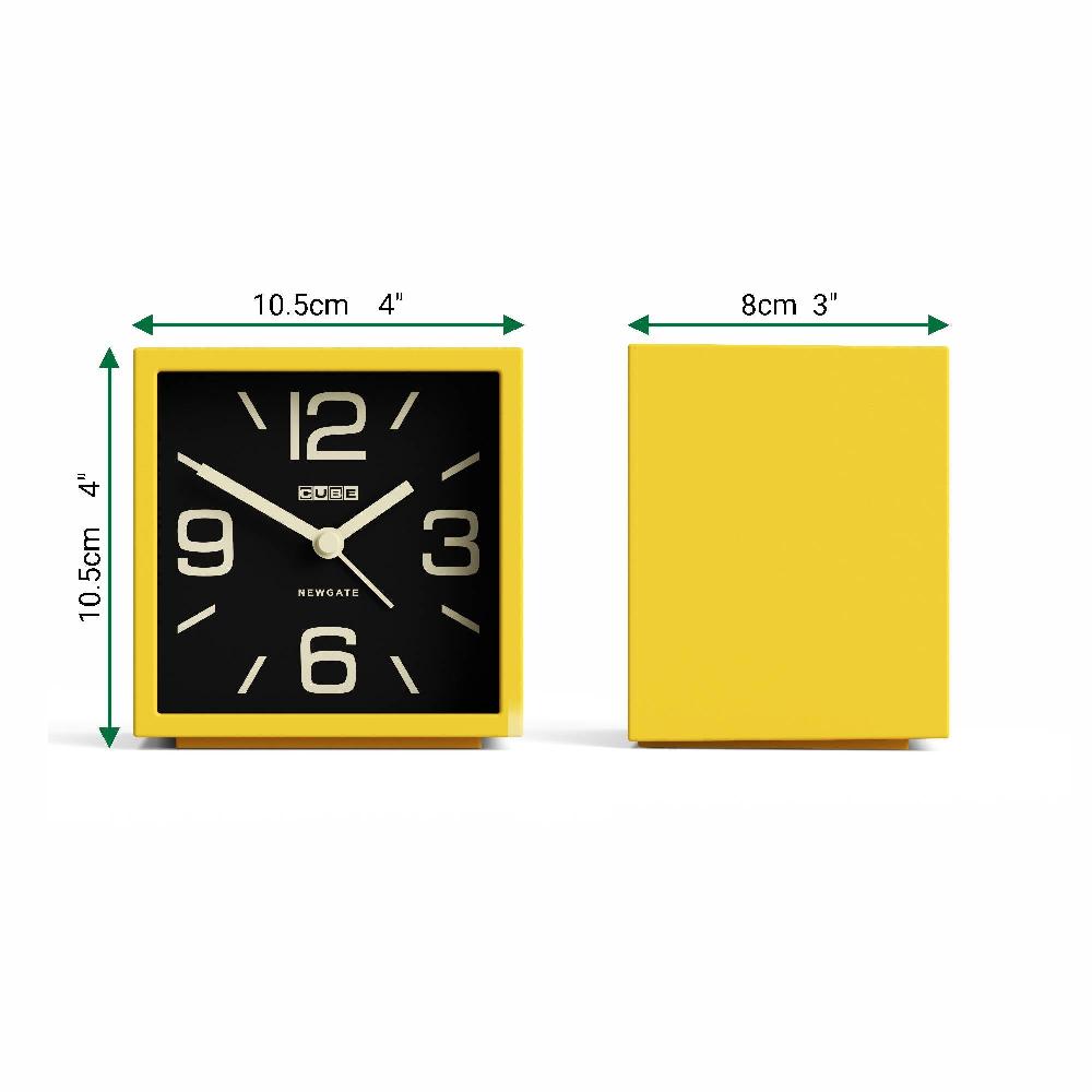 Newgate Watches Newgate Cube Alarm Clock In Yellow