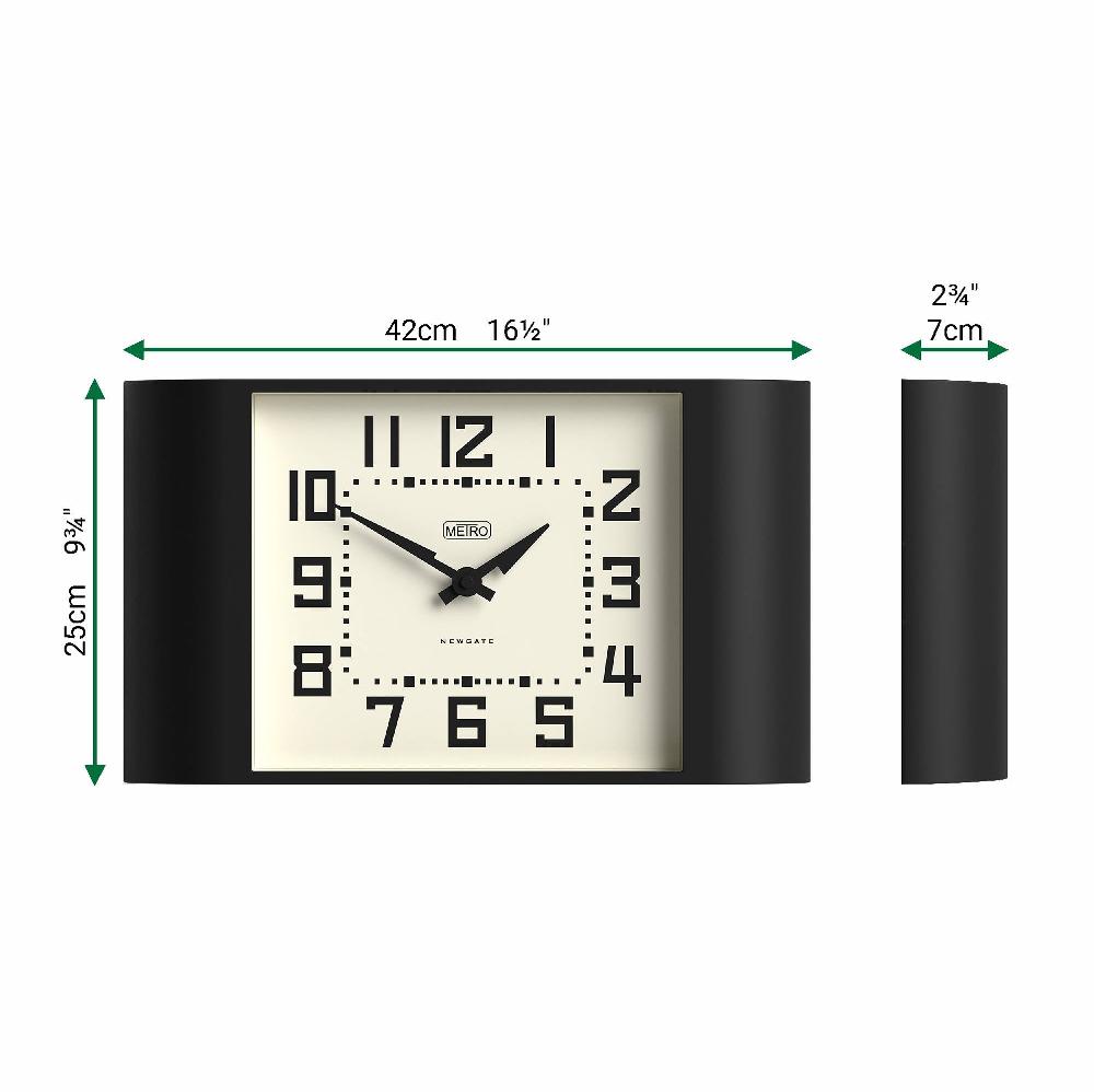 Newgate Watches Newgate Metro Wall Clock In Black