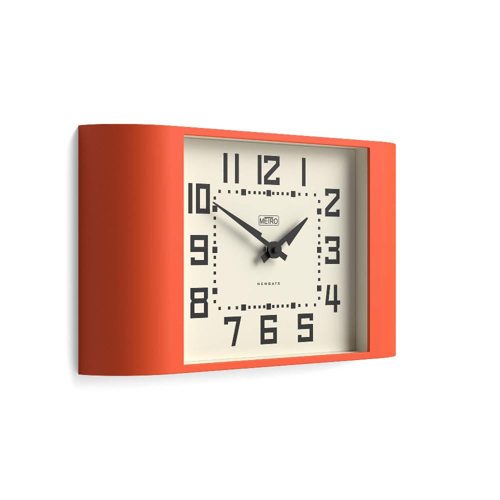 Newgate Watches Newgate Metro Wall Clock In Orange