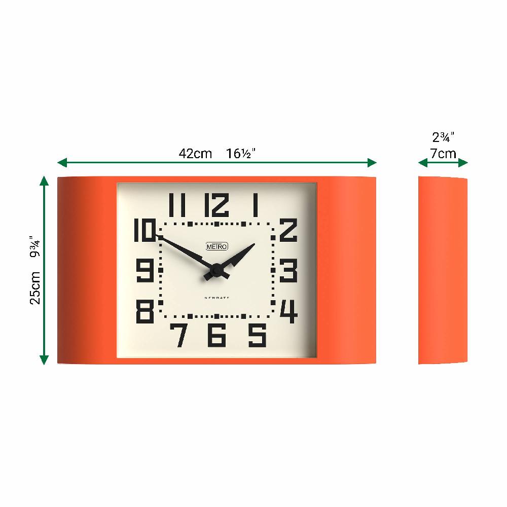 Newgate Watches Newgate Metro Wall Clock In Orange