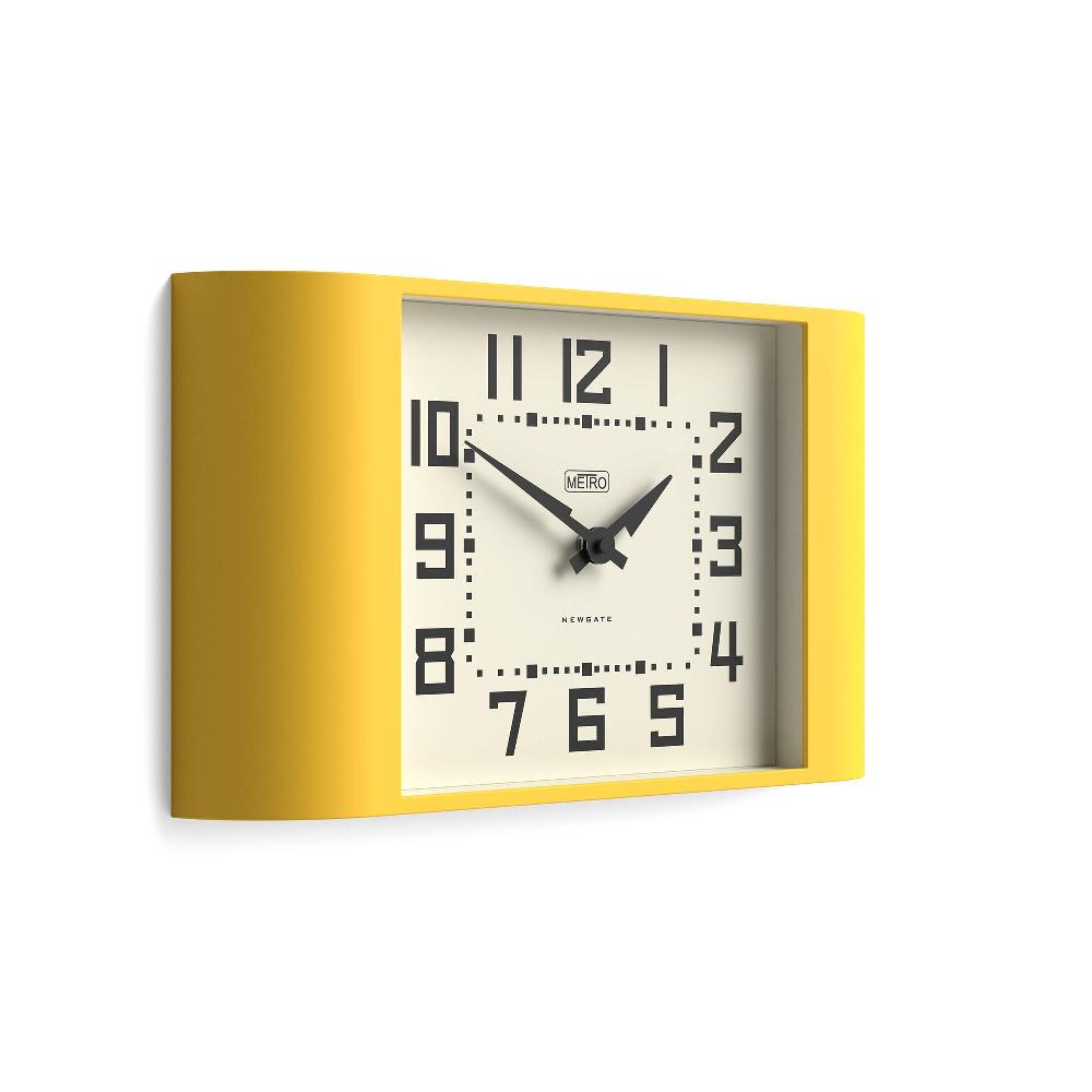 Newgate Watches Newgate Metro Wall Clock In Yellow