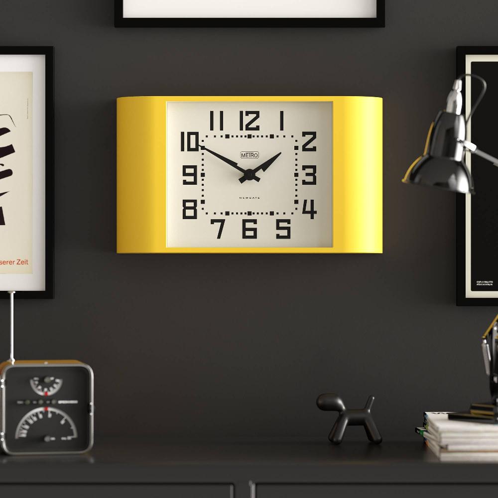 Newgate Watches Newgate Metro Wall Clock In Yellow