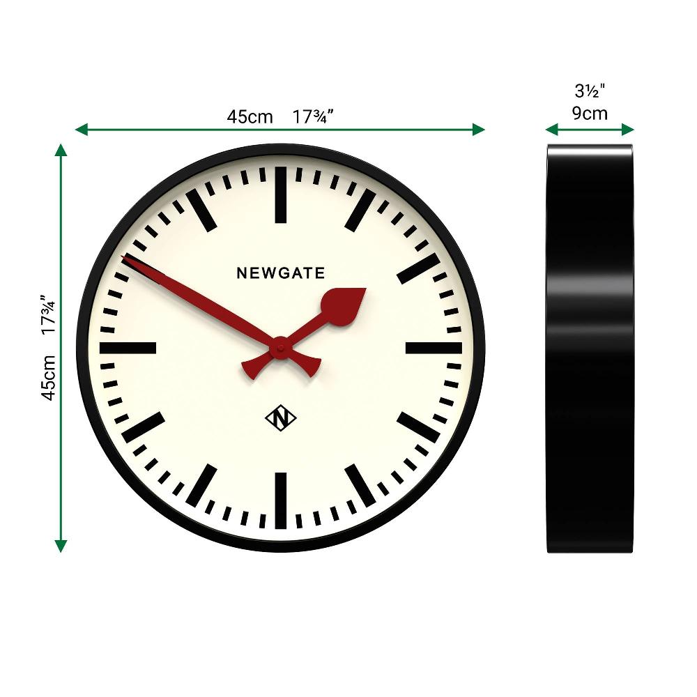 Newgate Watches Newgate Putney Wall Clock In Black