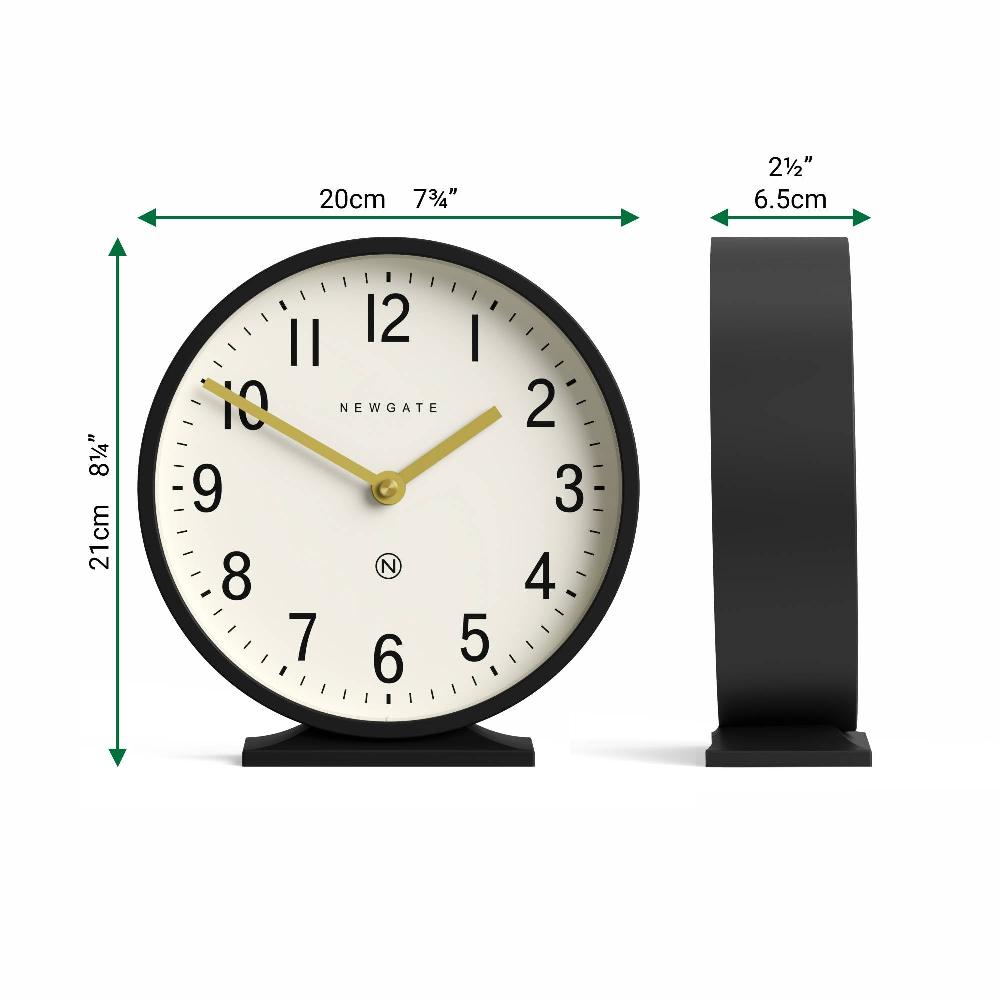 Newgate Watches Newgate Q Mantel Clock In Black