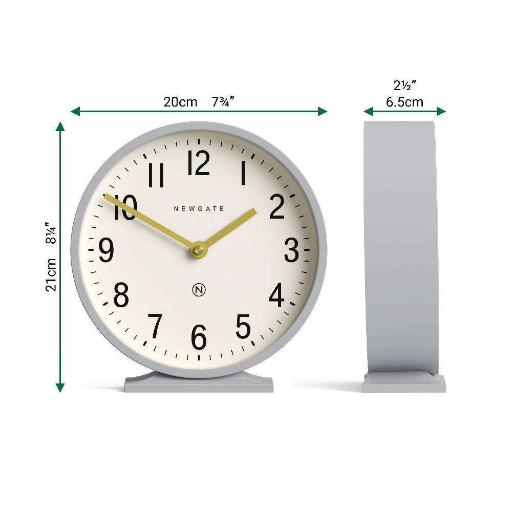 Newgate Watches Newgate Q Mantel Clock In Grey