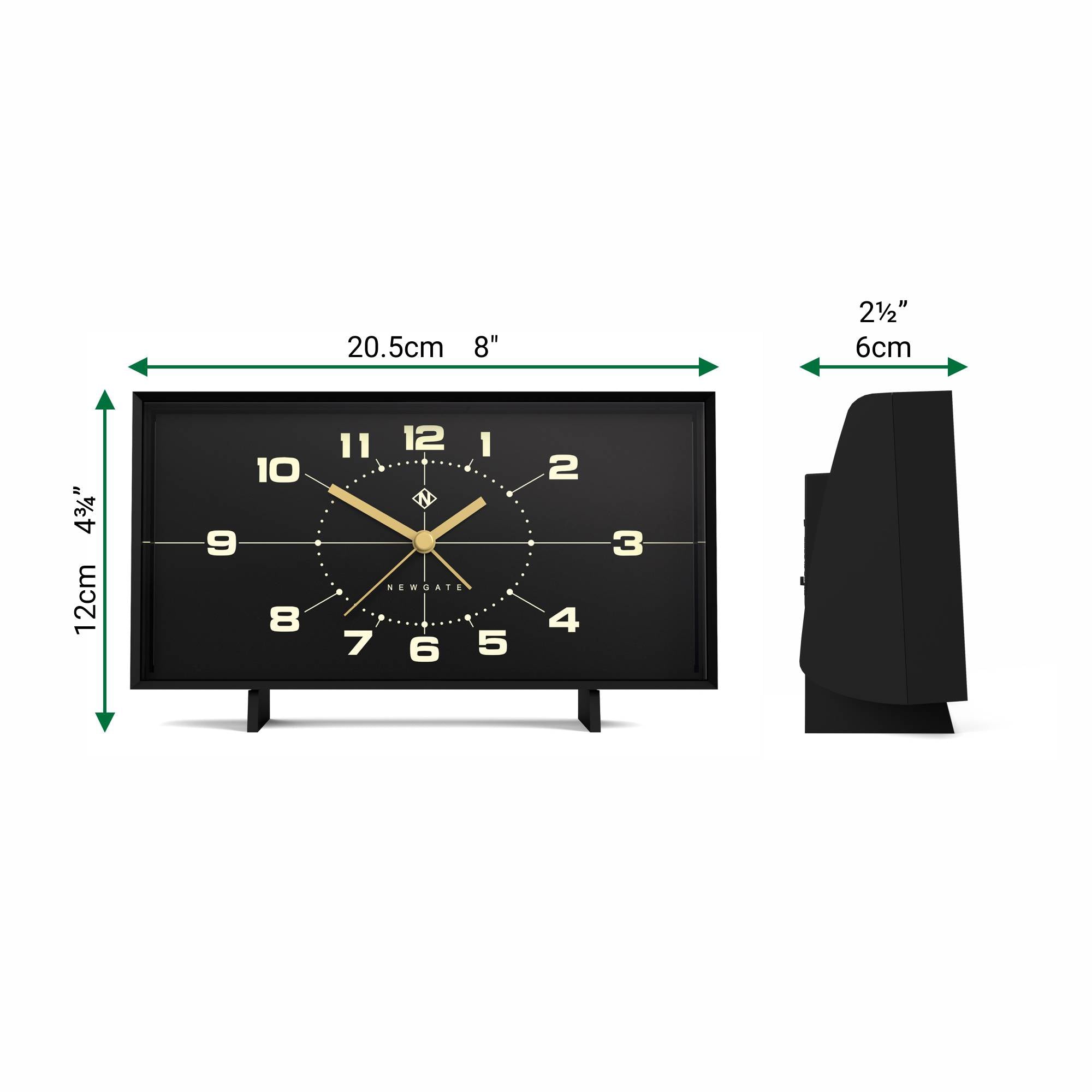 Newgate Watches Newgate Wideboy Alarm Clock In Black
