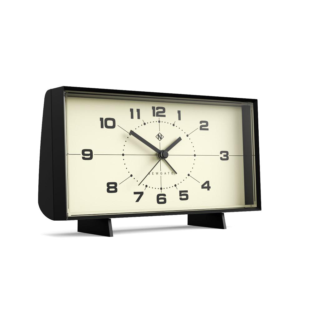 Newgate Watches Newgate Wideboy Alarm Clock In Black And Cream