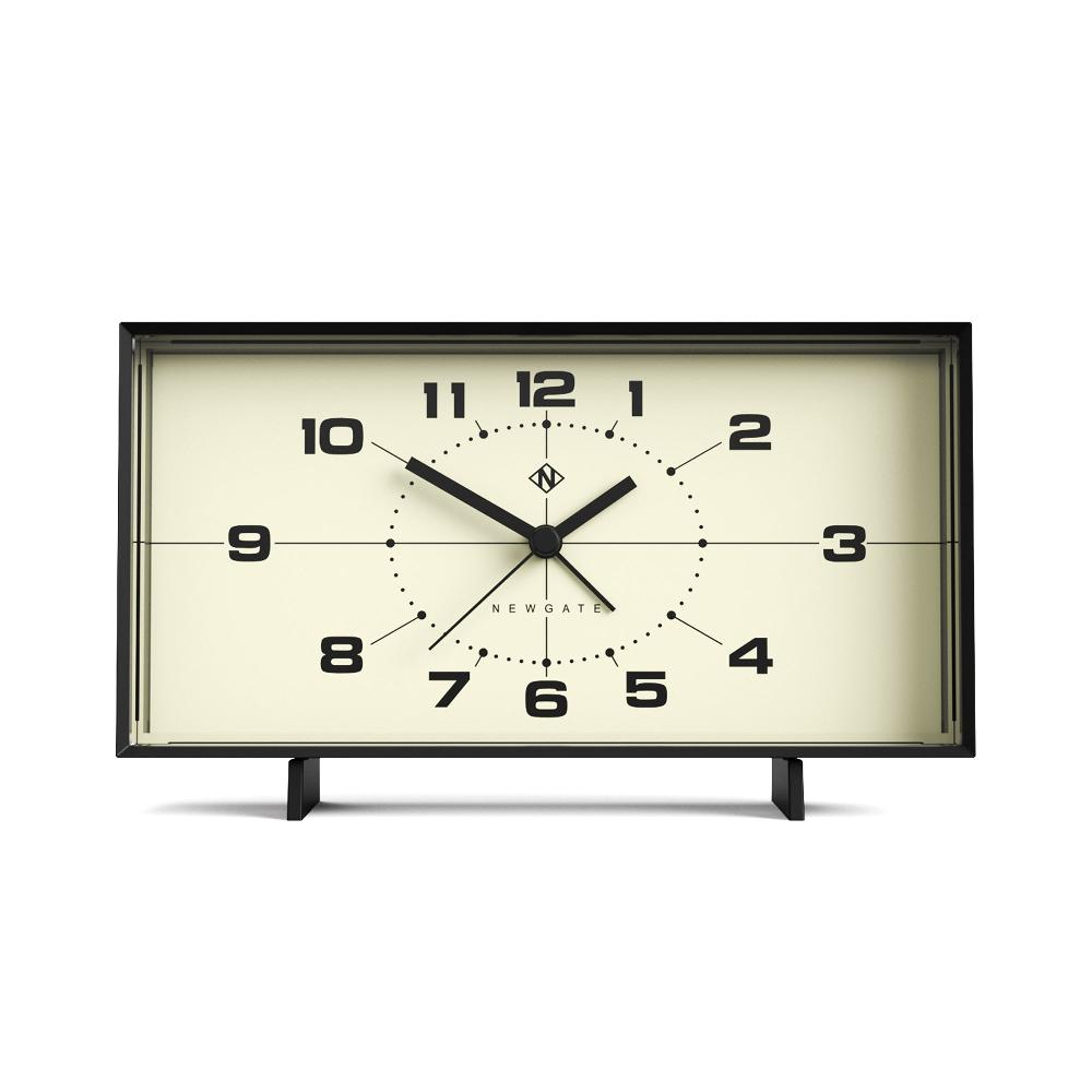 newgate watches Newgate Wideboy alarm clock in black and cream