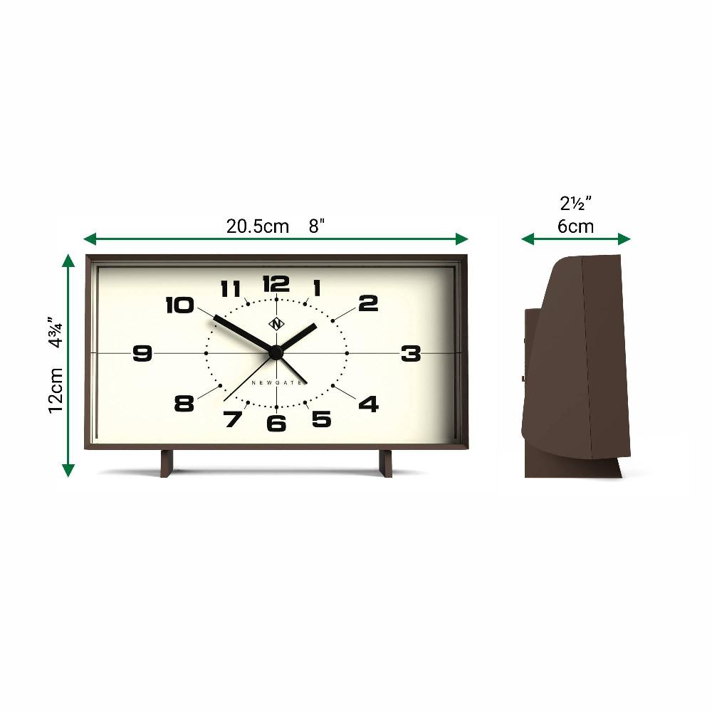 Newgate Watches Newgate Wideboy Alarm Clock In Mocha Brown
