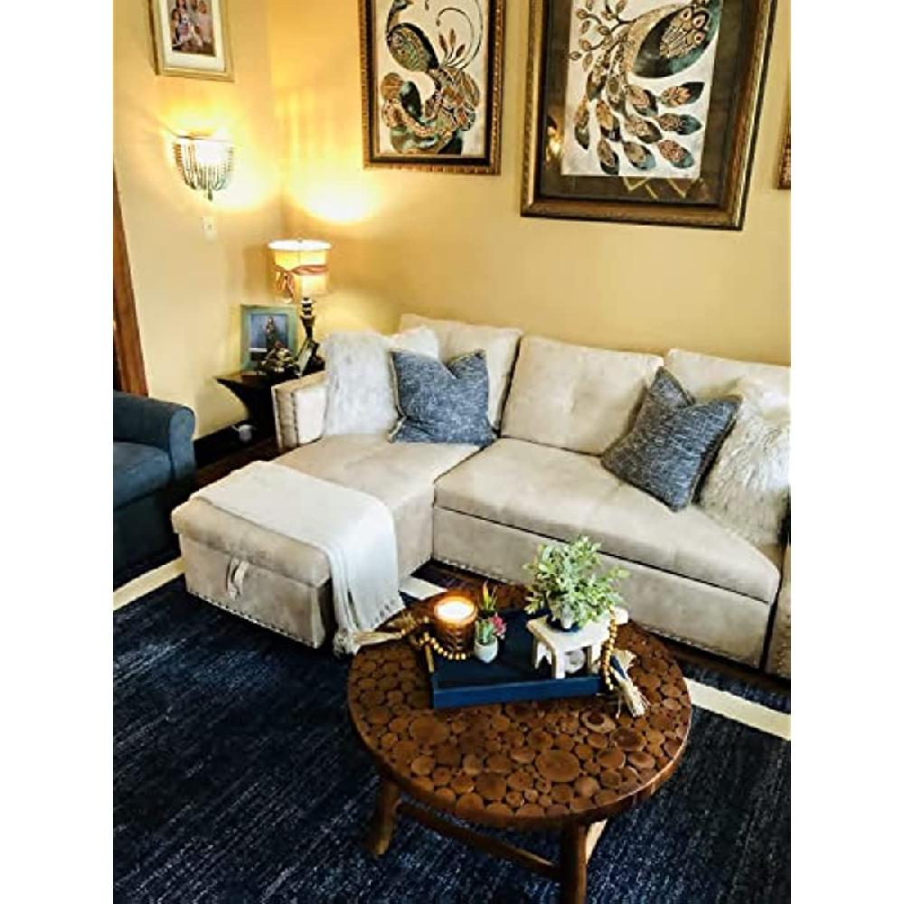 Newrays 2 Pack Wood Bead Wall Lamp Hard Wired E12/E14 Socke